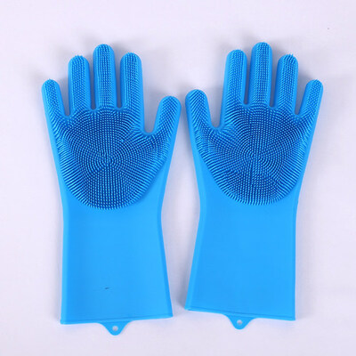 

Magic Silicone Rubber Dish Washing Gloves Kitchen Gloves Cleaning Scrubber