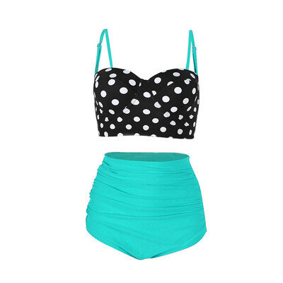 

Roseonmyhand Women Vintage Bikinis Bathing Suits Retro Halter Underwired Sexy Swimwear
