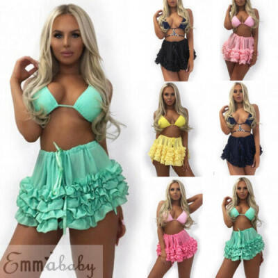 

Womens Sheer Mesh Bikini Cover Up Swimwear Swimsuit Bathing Summer Beach Skirts