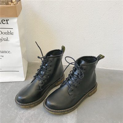 

Ins Martins Female Yinglunfeng Fall Thick Bottom Short Boots Students Korean Retro Joker Motor Boots Children