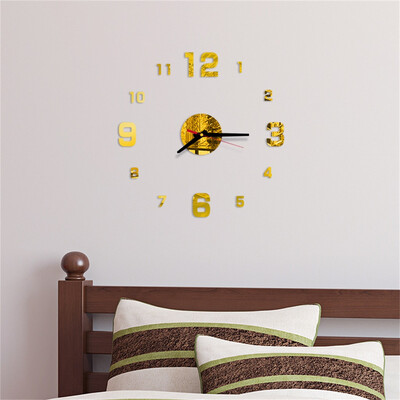 

Siaonvr 3D DIY Roman Numbers Acrylic Mirror Wall Sticker Clock Home Decor Mural Decals