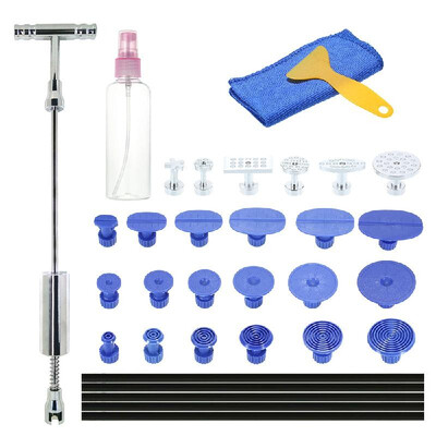 

Paintless Dent Puller Slide Hammer T-Bar Repair Tools Kit Dent Removal Pulling Tabs 31pcs