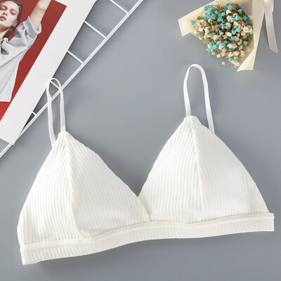 

〖Follure〗Female Ring-Free Cup Sexy Bra Threaded Cotton Wipe Women Comfortable Underwear