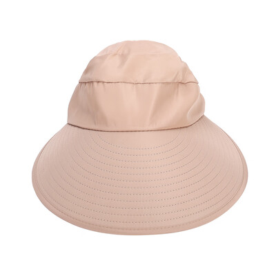 

Women Summer Sun Hats Pearl Packable Sun Visor Hat With Big Heads Wide Brim Beach Hat UV Protection Female Cap