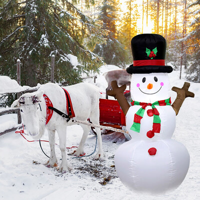 

Gobestart Inflatable Christmas Snowman Outdoor Christmas Decoration Home Garden Garden New