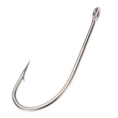 

10pcs Stainless Steel Sharpened Fishing Hooks with Barb&Hole