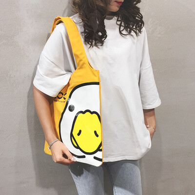 

Big bag female 2019 new Korean casual wild bag handbag Japanese ulzzang canvas shoulder bag