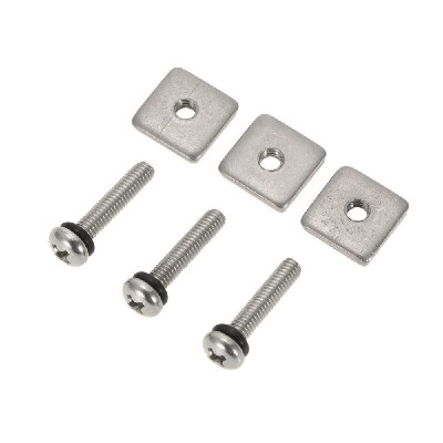 

3 Universal Stainless Steel Surfboard Longboard Fin Screw Channel Plate Replacement Kit for SUPs Long Boards Stand Up Paddle Board