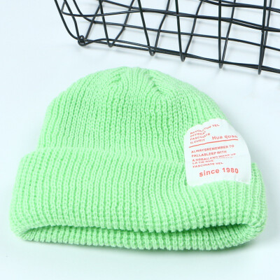 

Sticking letters original Chao brand melon skin wool cap sailor short-style hooligans retro-Korean hip-hop ins knitted hat