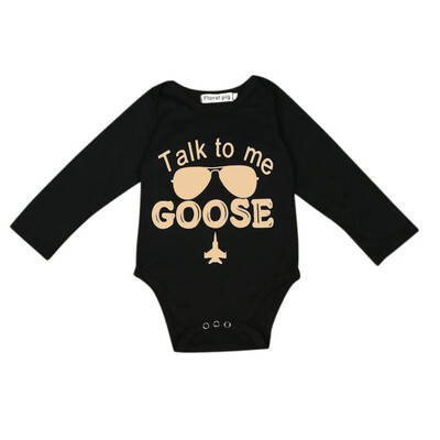 

Newborn Infant Baby Cool Boys Long Sleeve Letter Print Romper Jumpsuit Clothes