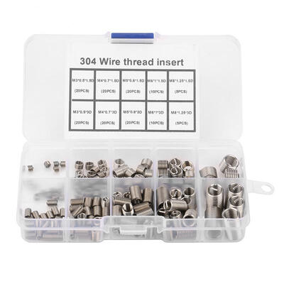 

Greensen 150pcs M3-M8 Stainless Steel SS304 Coiled Wire Helical Screw Thread Inserts