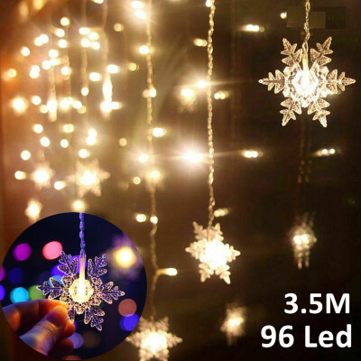 

35m 96 Led Fairy String Lights Christmas Snowflake LED String Lights Snow Lights Christmas Tree Decorations