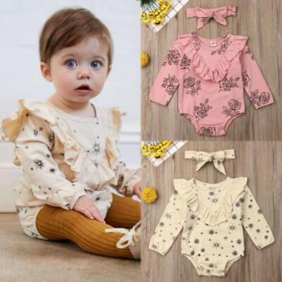 

Newborn Baby Kids Girls Casual Romper Jumpsuit Clothes Outfits Set Cute CA