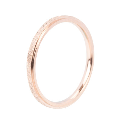 

Fine Frosted Ring Titanium Steel Rose Gold Ring Couple Ring Fashion Tail Ring Fashion Personality Women Jewelry