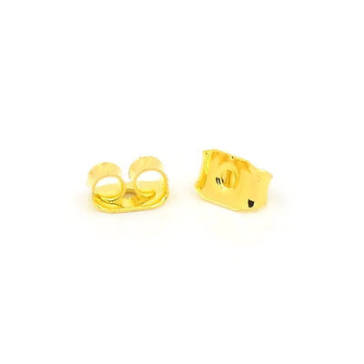 

Iron Ear Nuts Nickel Free Golden about 3mm wide 5mm long 25mm thick hole 0710mm