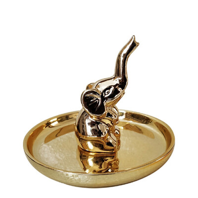 

Toponeto Gold-plated jewelry plate home decoration plate ring jewelry storage plate
