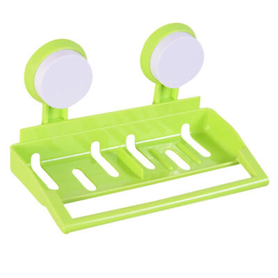 

Double Suction Cups Soap Box Towel Holder Bathroom Toilet Storage Rack
