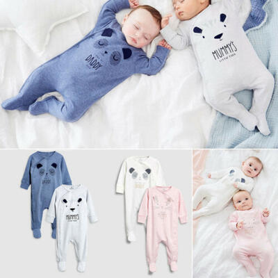 

New Infant Baby Girls Boys Newborn Sleepsuit Romper Jumpsuit Cotton Clothes