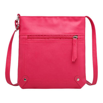 

Solid Color Shoulder Messenger Handbags Women Leather Casual Crossbody Bags