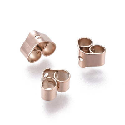 

304 Stainless Steel Ear Nuts Rose Gold 45x6x35mm Hole 08mm