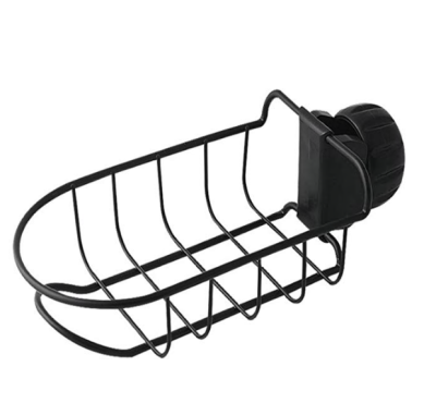 

Stainless Steel Faucet Storage Rack Kitchen Sink Storage Rack Bathroom Metal Storage Bag Shelf Soap Sponge Storage Rack