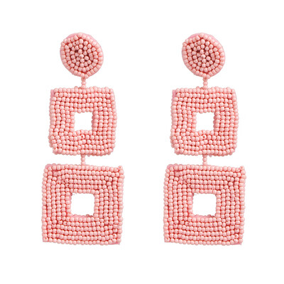 

2019 New Heart Beads Gold Metal Love Drop Earrings Hollow Geometric Earrings Women Gifts Jewelry Brincos Pendientes