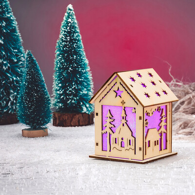 

〖Follure〗Christmas Ornaments LED Light Chalet Hotel Bar Christmas Tree Decoration