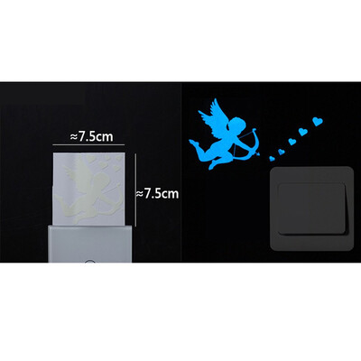 

JPGIF Cute Cartoon Switch Luminous Sticker Fluorescent Wall Sticker Removable Sticker