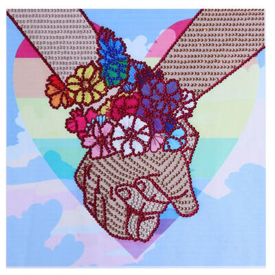 

5D DIY Special Shaped Diamond Painting Hand in Hand Cross Stitch Embroidery