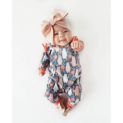 

Newborn Baby Girls Cotton Romper Jumpsuit Bodysuit Floral Outfit Outfit
