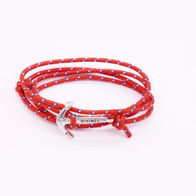 

Fashion Navy Wind Sailing Pirates Anchor Woven Bracelet