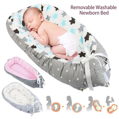 

Newborn Crib Cot Bed Removable Washable Portable Bionic Baby Crib Bed Soft Newborn Bed