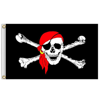 

60x90cm Halloween Pirate Flag Skull Flag Polyester Banner Flags And Banners Home Decor Fade Resistant Jolly Roger Flag Decor