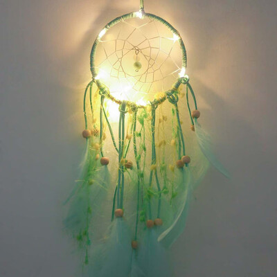 

Gobestart LED Dream Catcher Cloud Feather Dreamcatcher Girl Birthday Gift Baby Room Decor