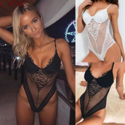 

Sexy Womens Lace Bodysuit Lingerie Sleepwear G-string Nightwear Underwear Top AU