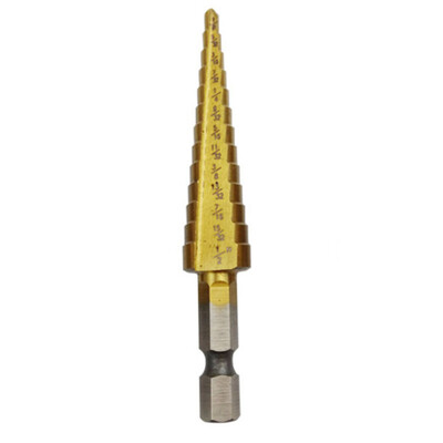 

18 to 12 14 Hex Shank High Speed Steel HSS 13 Steps Drill Bit Hole Cutter