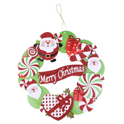 

Tailored 1 PC 35 cm Christmas Holiday Paper Wreath Door Ornament Garland Decoration