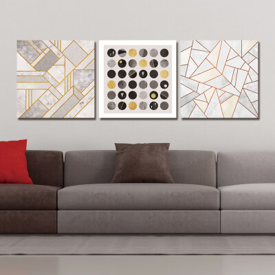 

DYC 10040 3PCS Boreal Europe Geometric Graph Print Art Ready to Hang Paintings