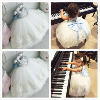 

Flower Girl Princess Dress Kids Baby Party Wedding Bridesmaid Tulle Tutu Dresses