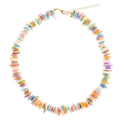 

Fashion Chic Colorful Shell Necklaces Gold Silver Color Chain Seashell Necklace For Women Summer Beach Shell Choker Jewelry