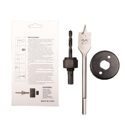 

3PCS Woodworking Hole Saw Drilling Tools Door Lock Installation Kit