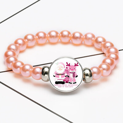 

Creative Cartoon Elk Santa Gem Retractable Beaded Bracelet Christmas Gift