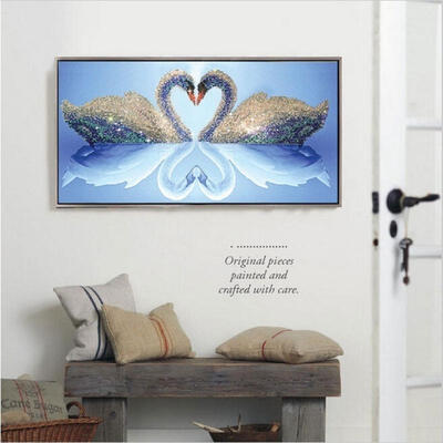 

New 5D Swan Embroidery Mosaic Diamond Painting Cross Stitch Kit Home Decor Craft