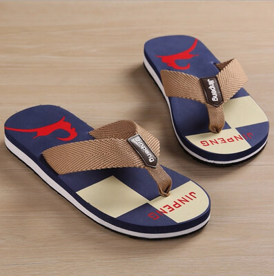 

Slipper mens flip-flops summer new large size creative casual slippers slip toe flip-flops men