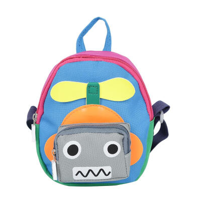 

Cute Canvas Kids Girls Cartoon Robot Shoulder Handbags Crossbody Small Bags