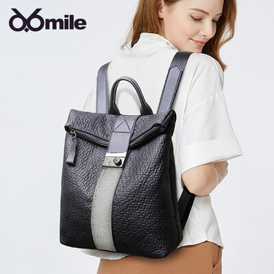 

Euro-American retro shoulder bag womens leather inlaid diamond backpack personality lock leisure travel bag