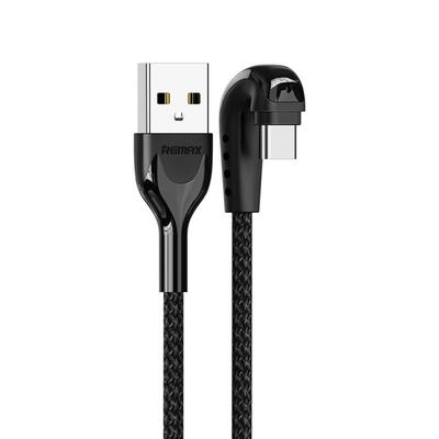 

REMAX Universal U-Shaped Elbow Fast Charging USB To Type-C Lightning Gaming Data Cable Cord-Type-C