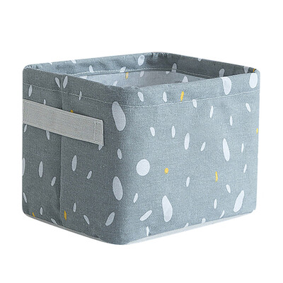 

Gobestart Home Fabric Basket Box Storage Ornaments Linen Cosmetic Case Desktop Stationery