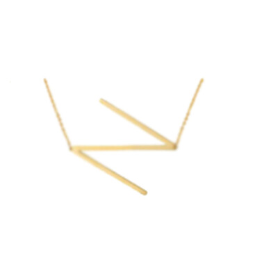 

New Popular Big 26 Letter Pendant Necklaces Initials Necklace 24K Gold Irregular Pendants Choker Necklace Women Jewelry