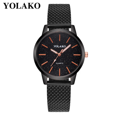 

YOLAKO Quartz Watches Men Women Fashion Watch Elegant Minimalism Casual Leather Clock Ladies Wristwatch relojes mujer 533